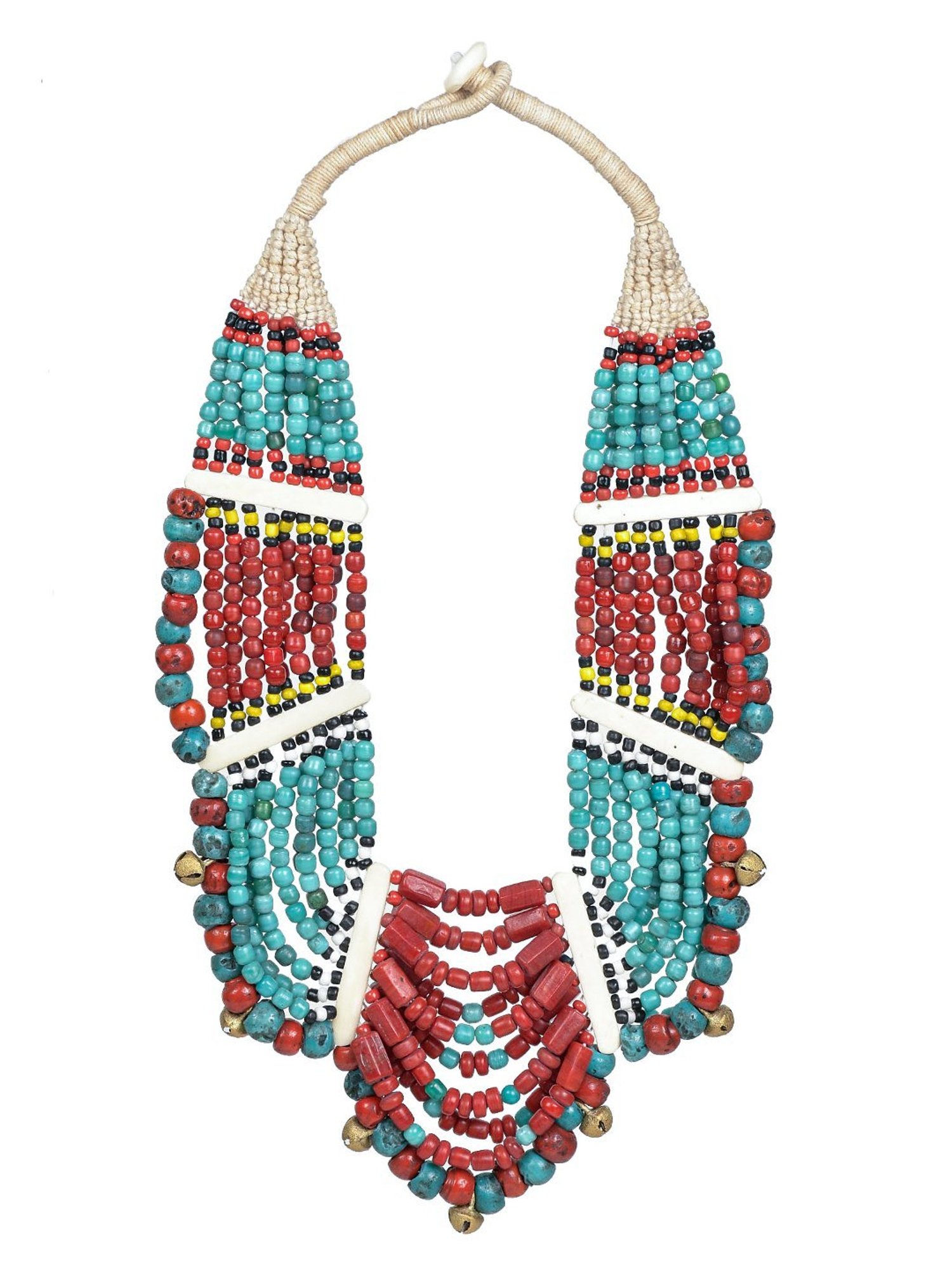 Imli Street Multicolor Vintage Naga Beaded Tribal Necklace