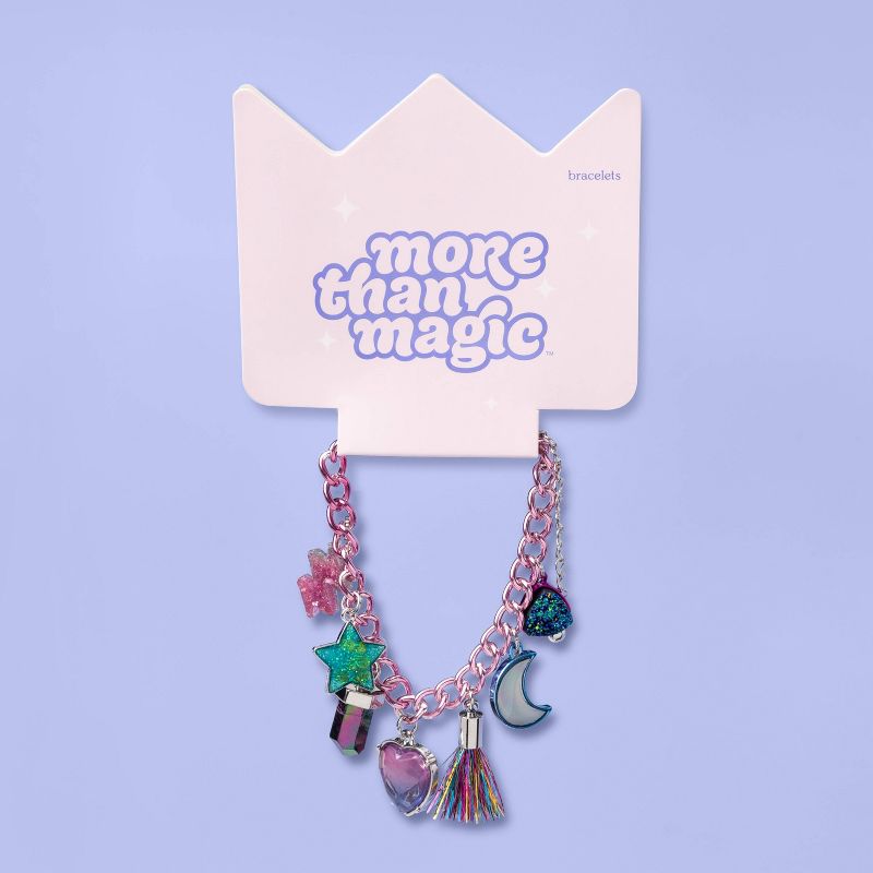 Girls' Moon and Eye Charm Bracelet with Tassel - More Than Magic™