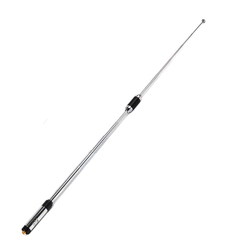 RH770 SMAFemale Telescopic Handheld Ham Radio Antenna 2m 70cm VHF UHF Replacement Extendable Antenna High Gain fit Kenwood TK360 TK370 TK3200 Walkie Talkie