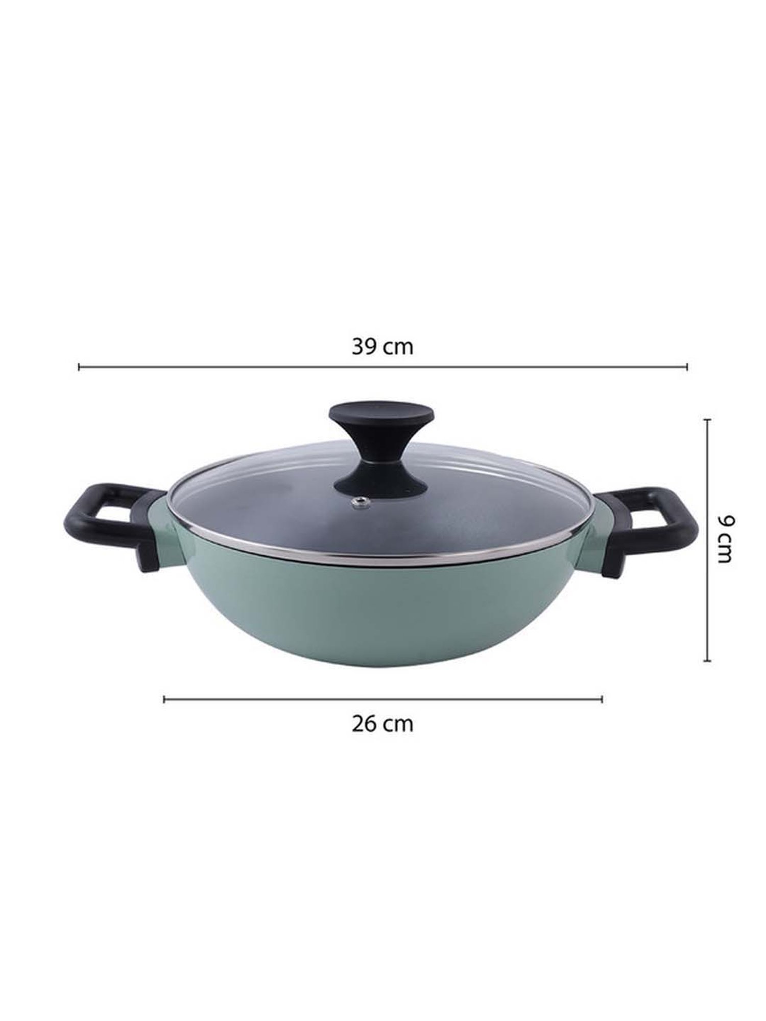ALLO Silver Stainless Steel Induction Friendly Triply Kadhai (3 L)