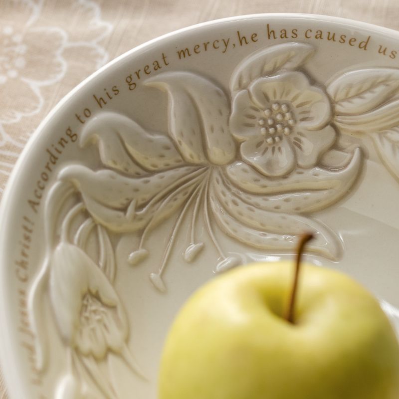 DEMDACO Spring Serving Bowl White