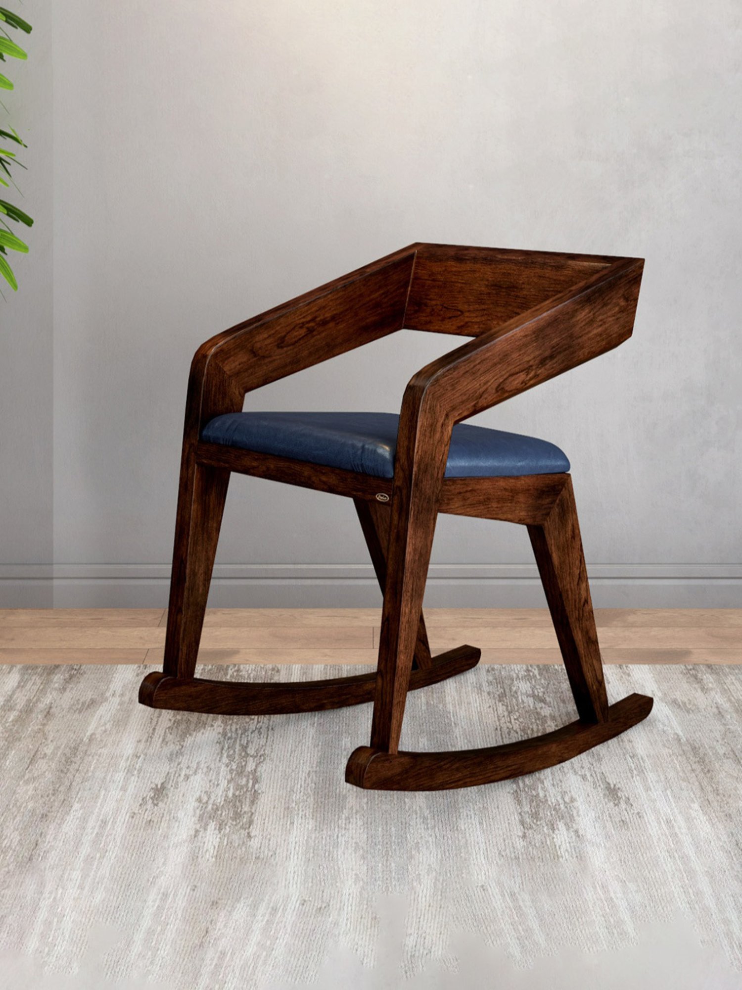 Durian Melania Cigar Brown Fabric Rocker Chairs