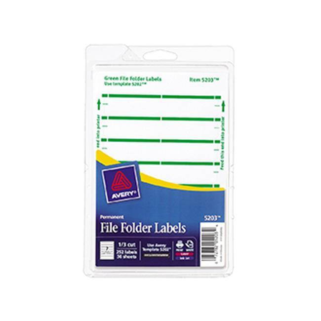 Avery Printable 4" x 6" Permanent File Folder Labels 7/Sheet 36 Sheets/Pk 05203