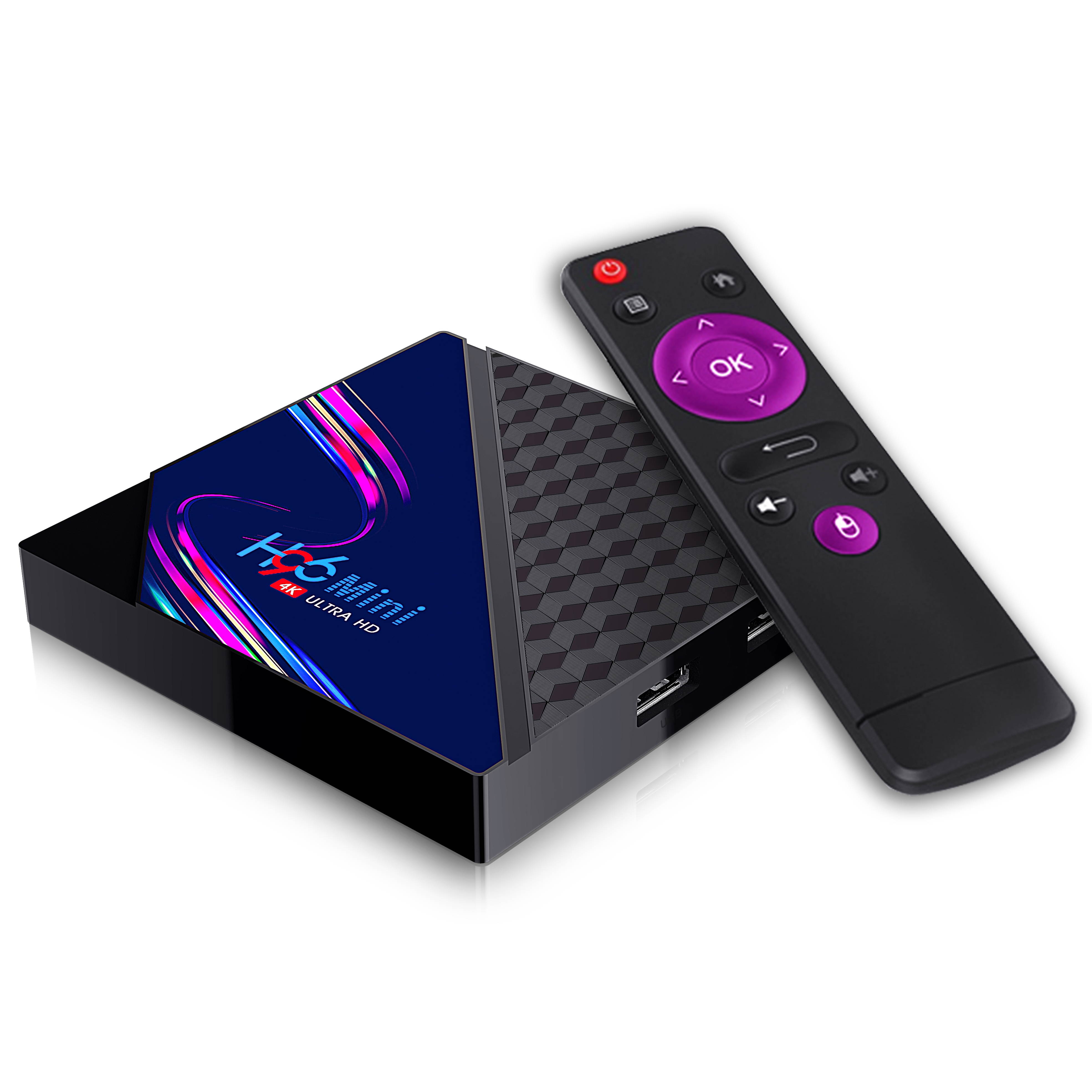 H96 Mini V8 RK3228A DDR3 2GB RAM eMMC 16GB ROM Android 10.0 4K HD TV Box Support TikTok TV Control 2.4G Wifi Widewine Level1 HEVC H.265 VP9 Video Decoding