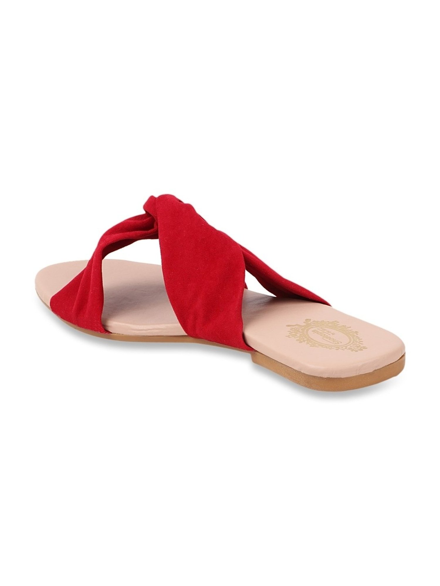 Shoetopia Women's Red Casual Sandals