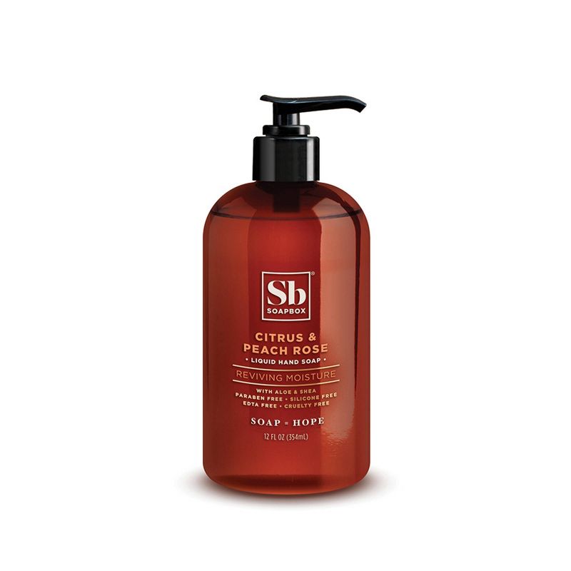Soapbox Citrus & Peach Rose Reviving Moisture Liquid Hand Soap - 12oz/3pk