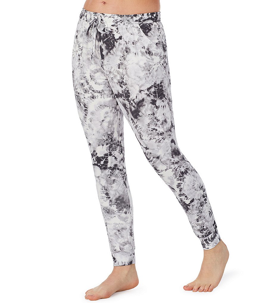 iRelax Tie-Dye Print French Terry Jogger Coordinating Drawstring Sleep Pants