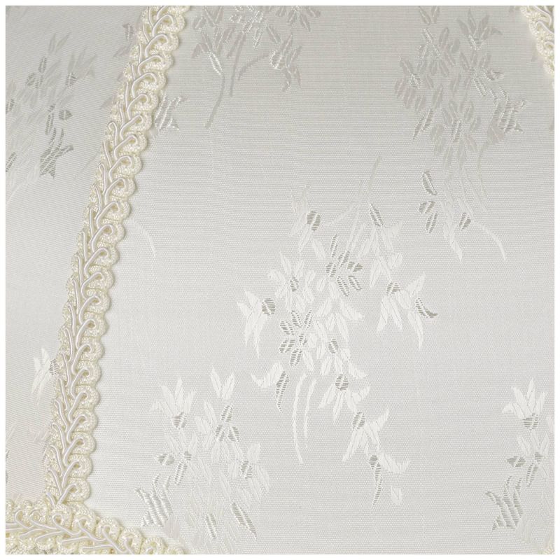 Brentwood Cream Large Scallop Dome Lamp Shade 6" Top x 17" Bottom x 11" High x 12" Slant (Spider) Replacement with Harp and Finial