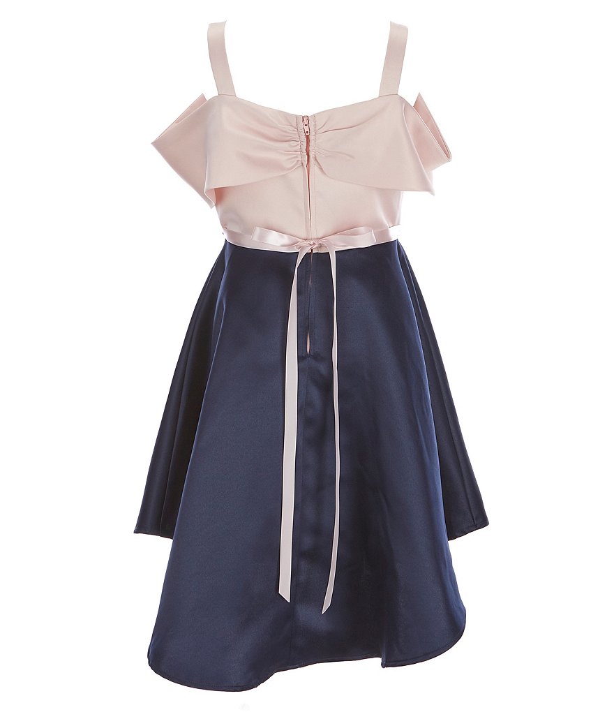 Poppies and Roses Big Girls 7-16 Flutter-Sleeve Double Hem Fit-And-Flare Dress