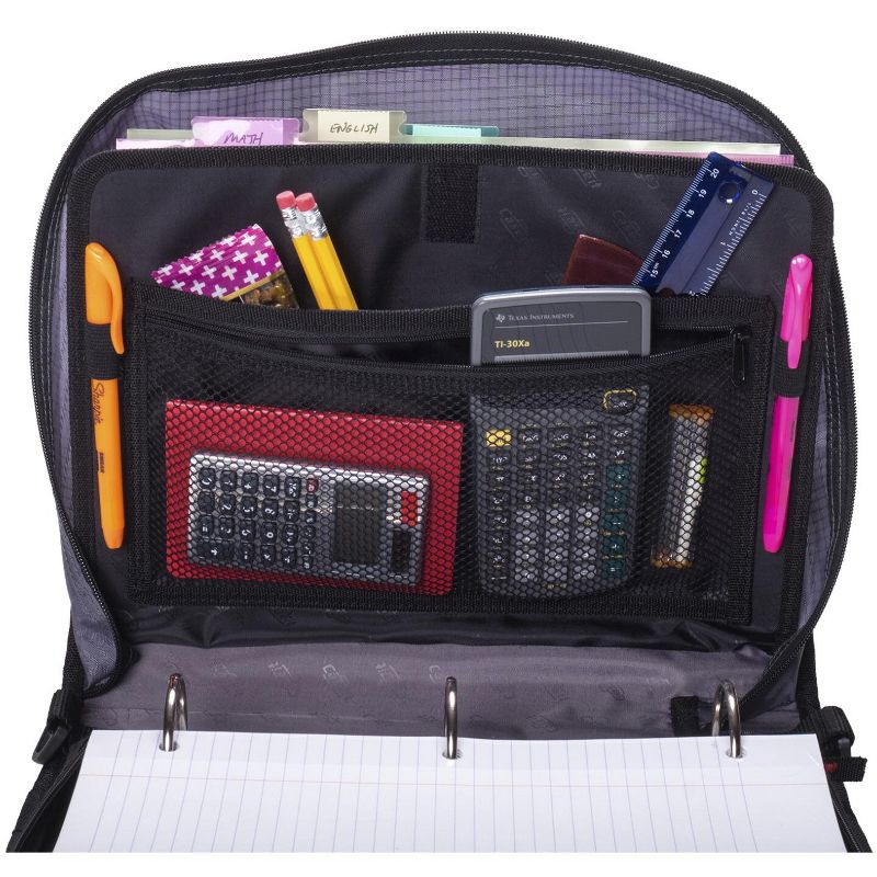 Case-it The X-Hugger Zipper Binder with Tab File, 2 Inch O-Ring, Black