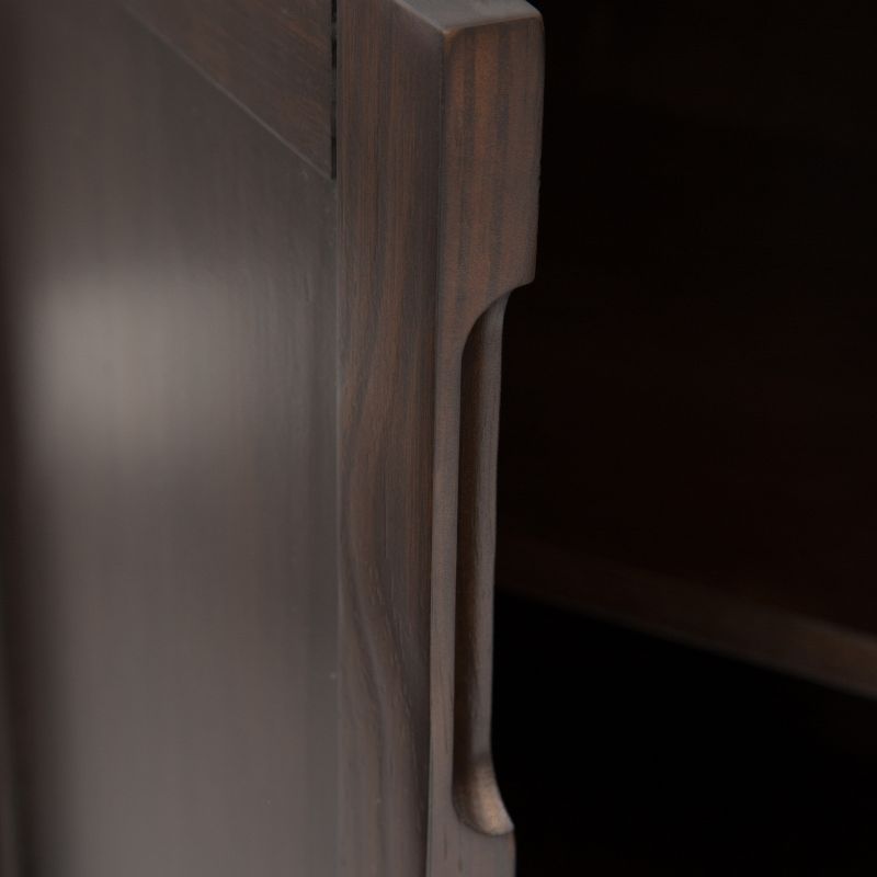 54" Fleming Solid Wood TV Stand Dark Chestnut Brown - WyndenHall