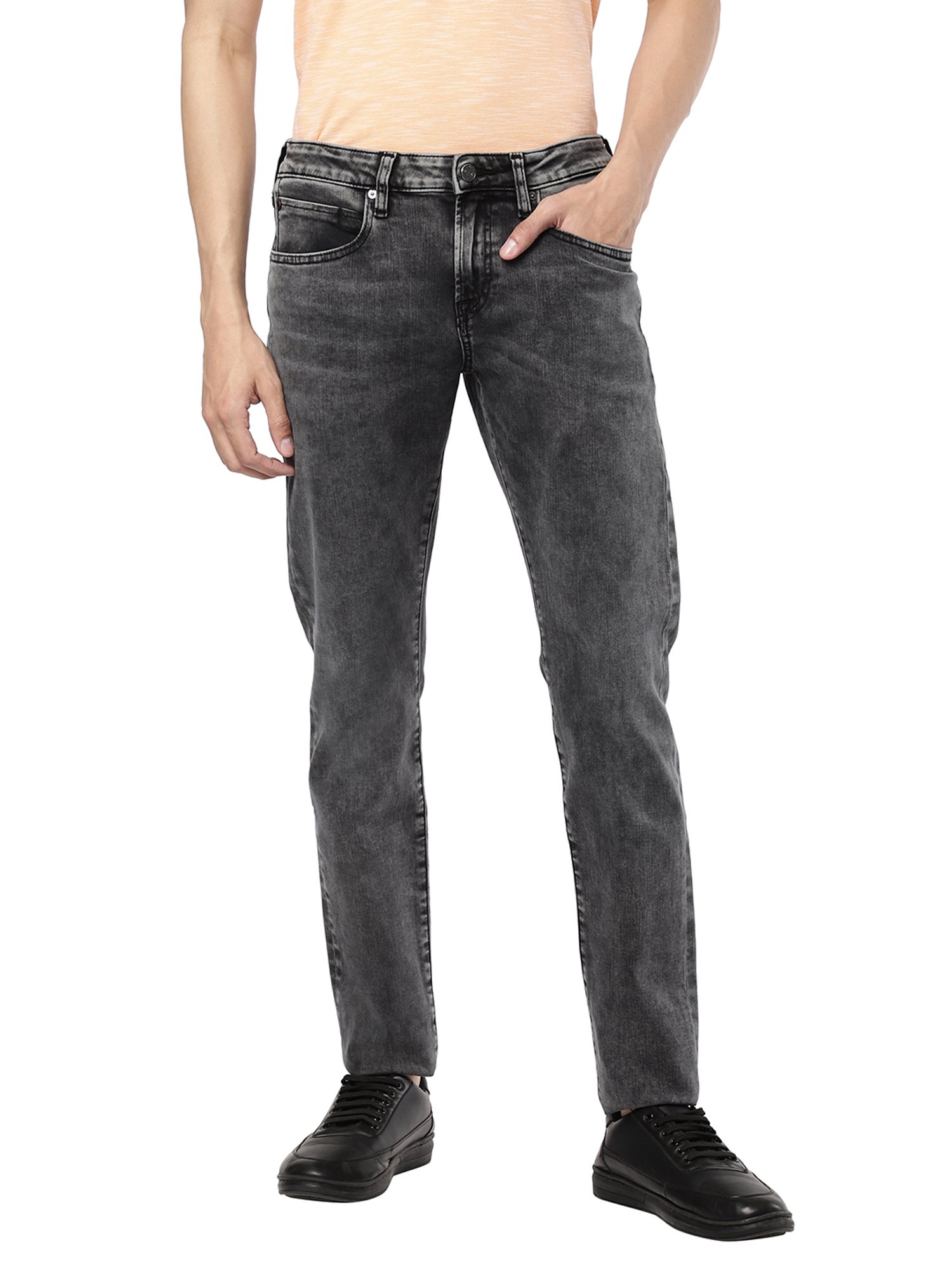 EVERBLUE Grey Comfort Slim Midrise Jeans