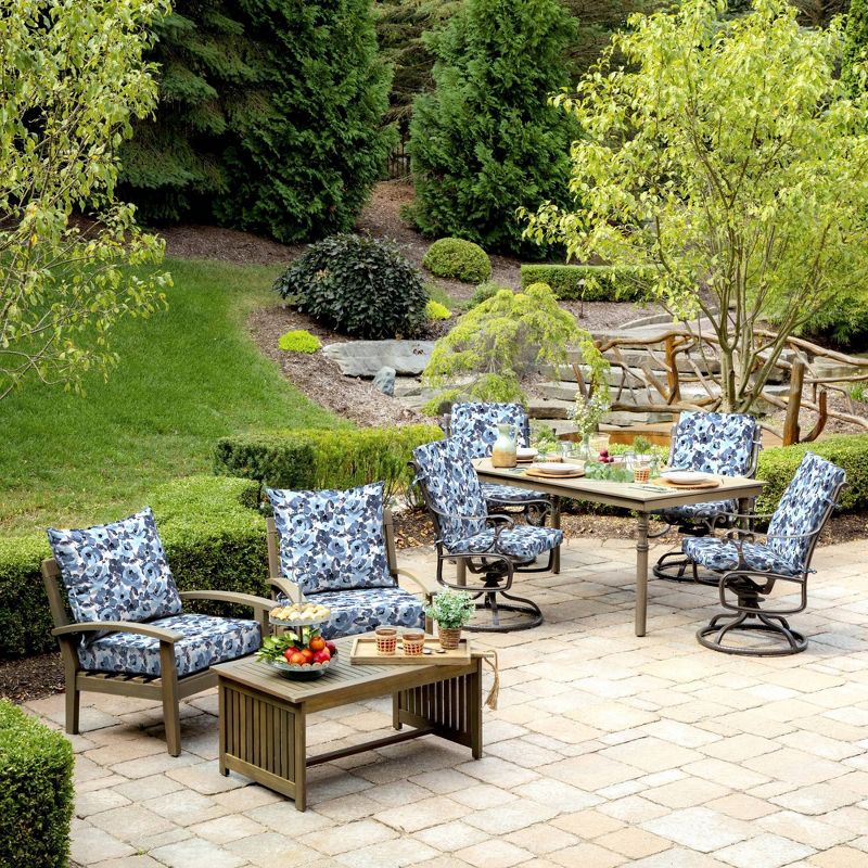 Arden Selections Garden Delight Outdoor High Back Dining Chair Cushion