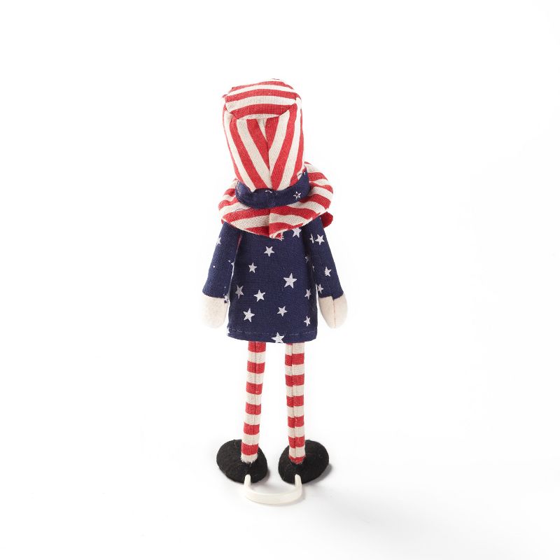 Lakeside Plush Seasonal Gnome with Patriotic Theme - Indoor Americana Accent