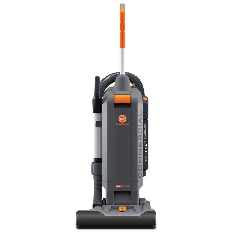 Hoover Commercial CH54115 HushTone 10 Amp 15 in. Vacuum Cleaner with Intellibelt - Orange/Gray