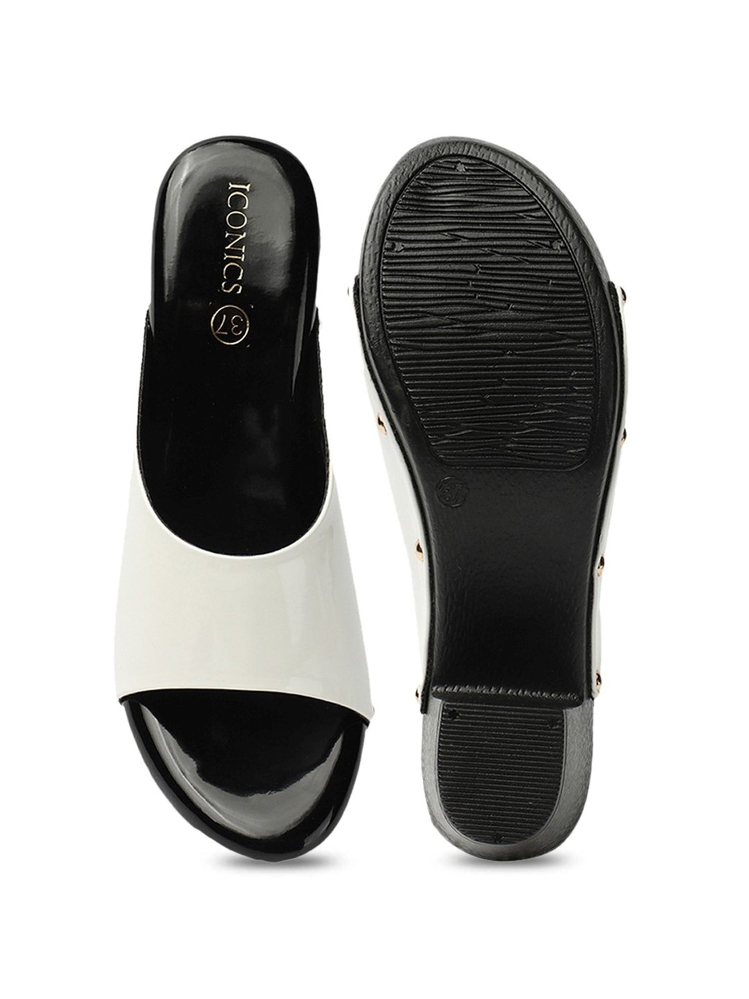 Iconics Women's White Casual Sandals