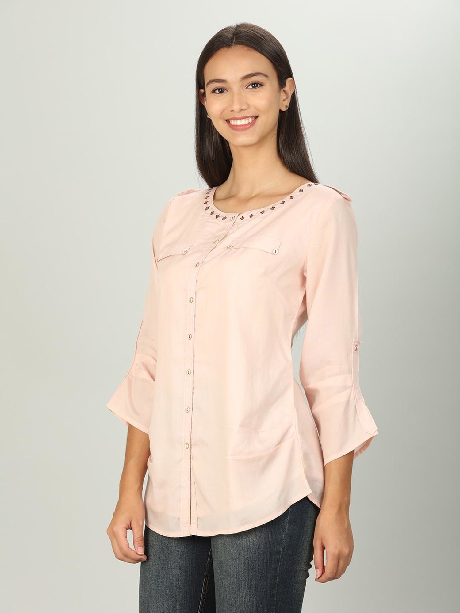 Mustard Pink Regular Fit Shirt