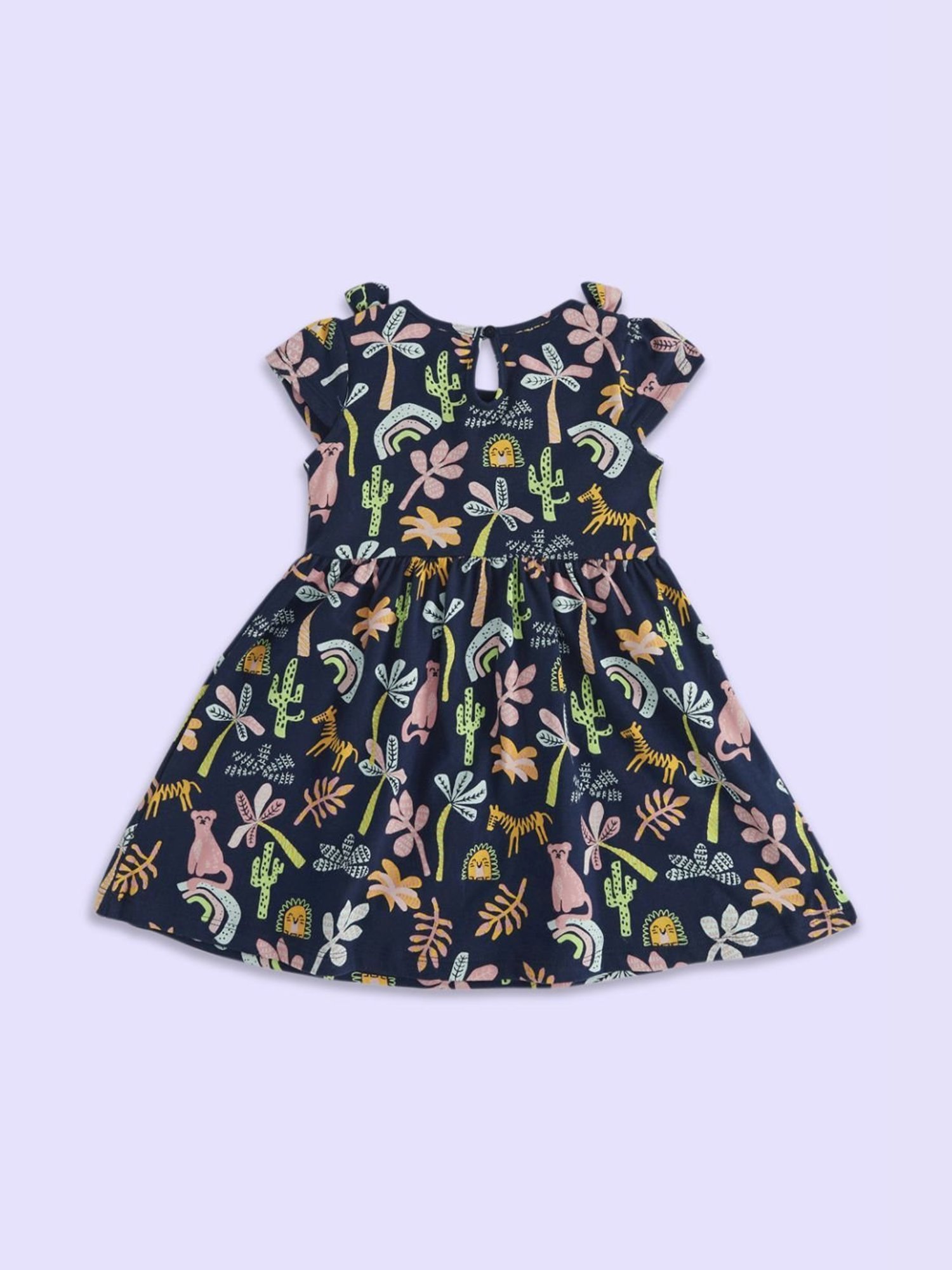 Pantaloons Baby Navy Cotton Printed Dress