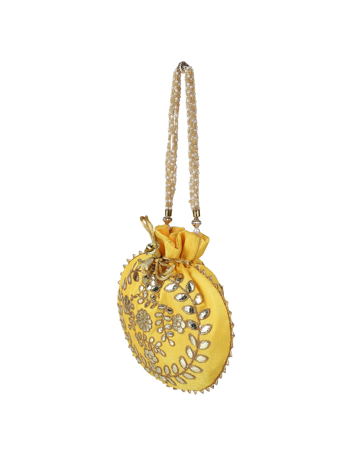 Aditi Wasan Yellow Embellished Potli