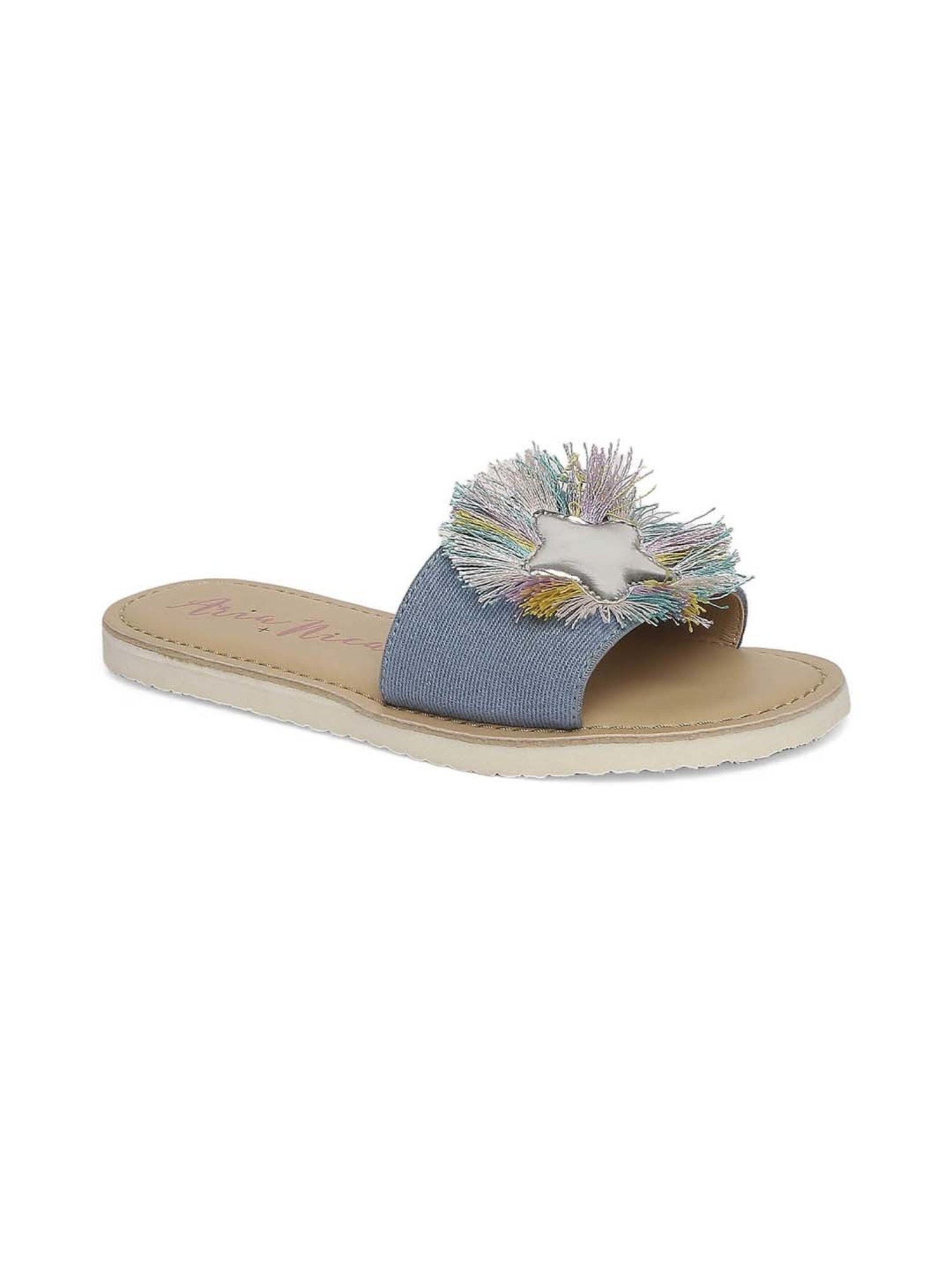 Aria Nica Kids Dream Blue & Beige Casual Slides