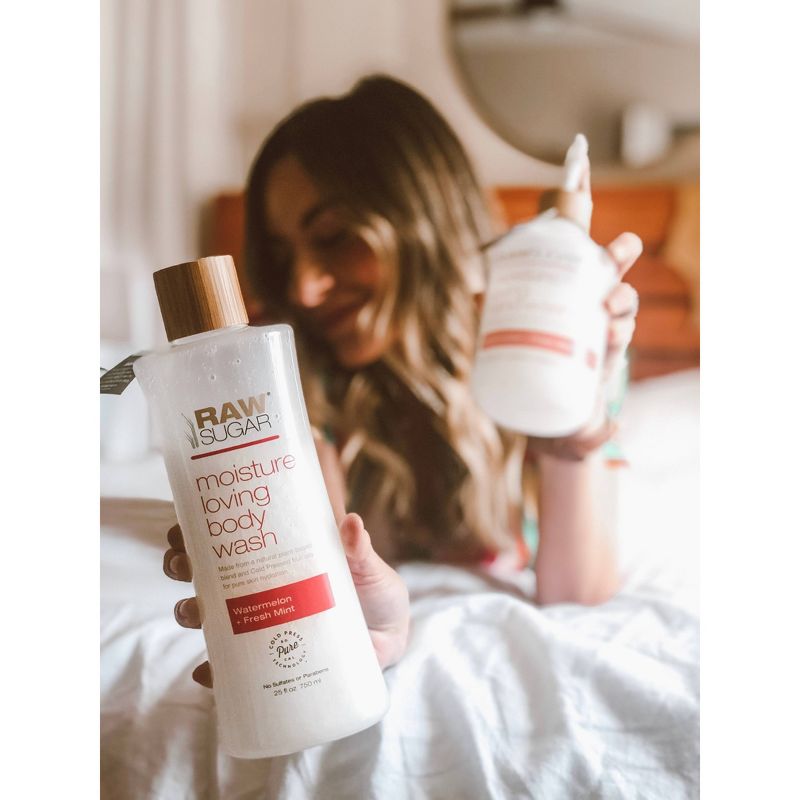 Raw Sugar Watermelon and Fresh Mint Moisture Loving Body Wash - 25 fl oz