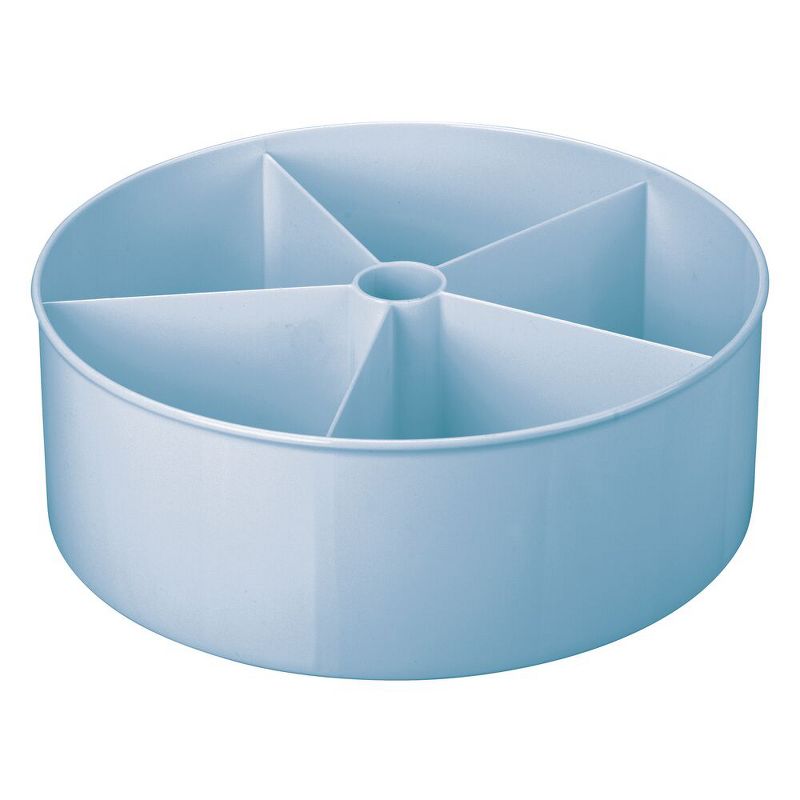 mDesign Lazy Susan Turntable, Bathroom Vanity Storage - Blue