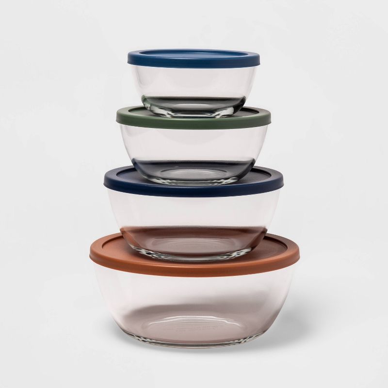 Set of 4 Glass Mixing bowls with Lids - Made By Design™