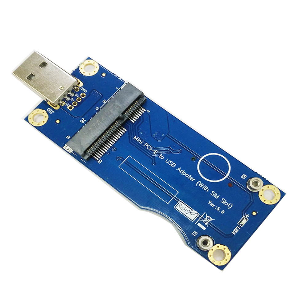 Sim Card Modem USB to Mini pci Mini pcie USB Adapter Pci-e Sim Card Mini PCI-E sim Card to USB Adapter with SIM Card Slot for WWAN/LTE