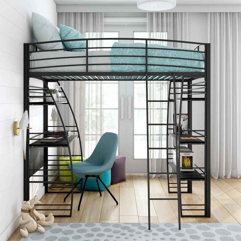 Richland Bunk  Twin over Twin w/ Raised Panel Trundle  Antique Walnut - Atlantic Frame