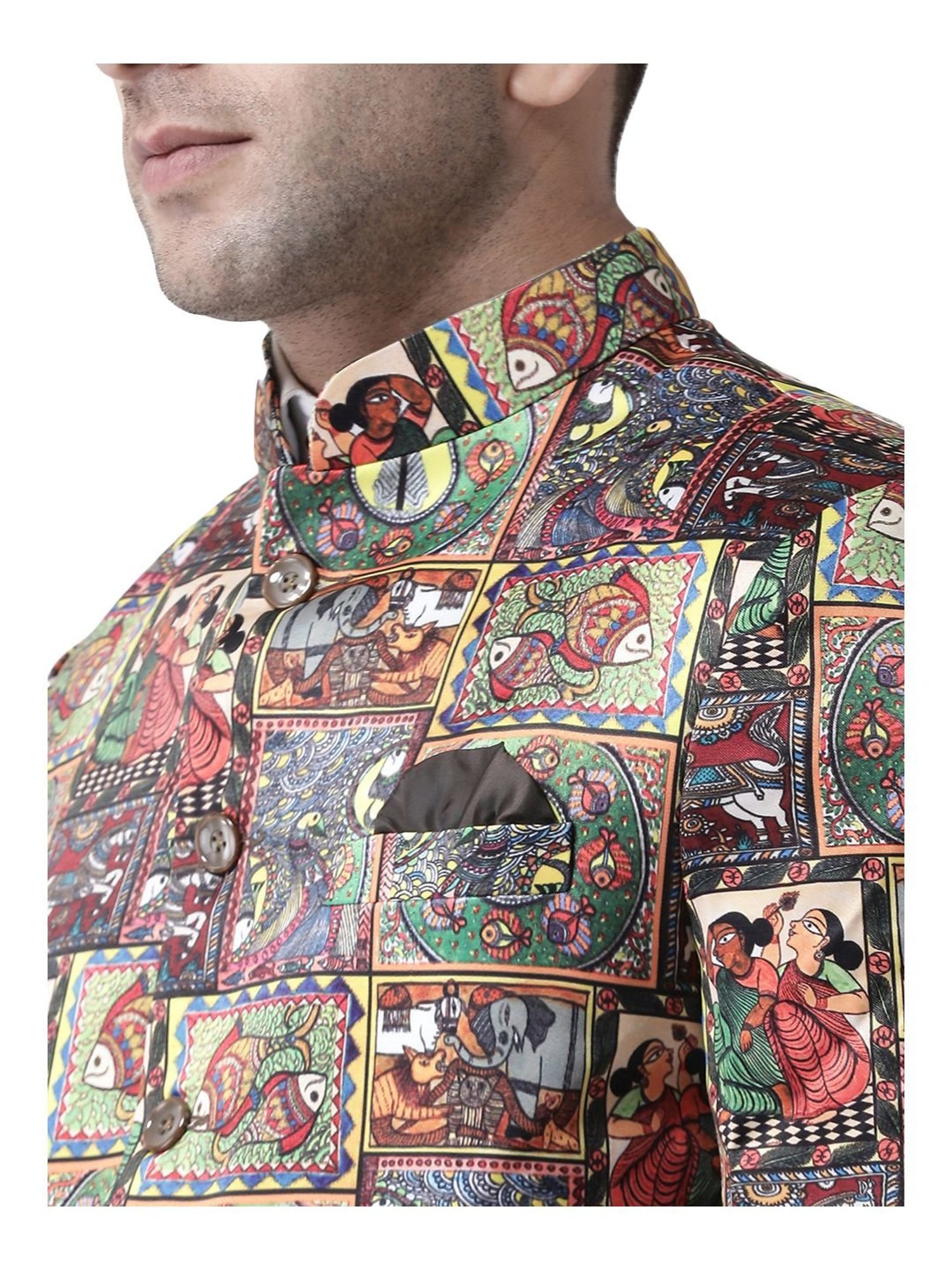 Hang Up Multicolor Regular Fit Printed Blazer