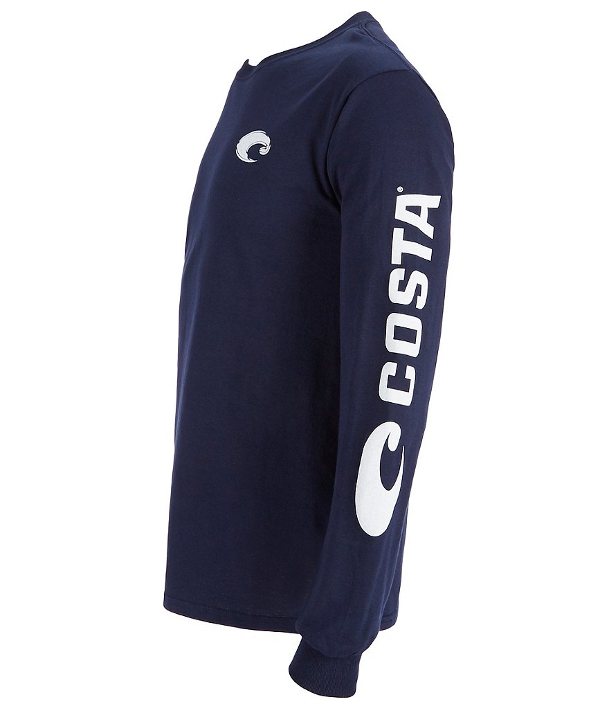 Costa Chrome Long-Sleeve Crew Neck Tee