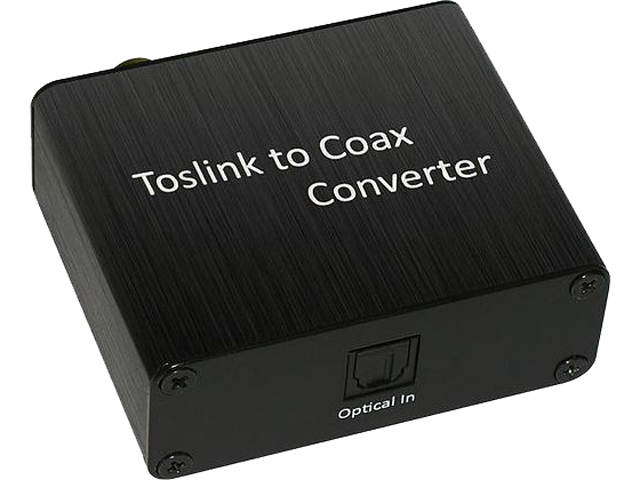 XtremPro 65040 Toslink Optical to Coax Coaxial Digital Audio Converter, Support Dolby Digital & DTS 5.1, Sampling Rates 44.1 kHz, 48kHz, 96 kHz, 192kHz - Black