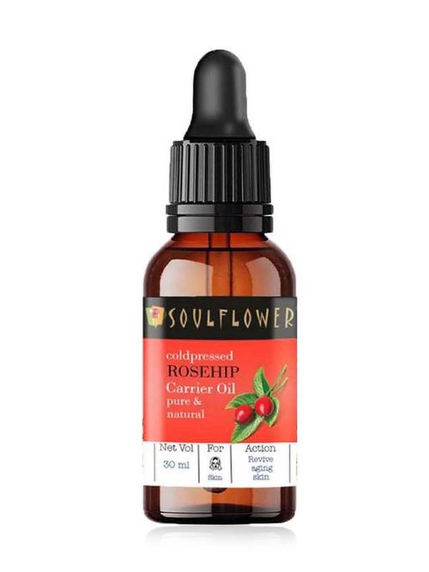 Soulflower Coldpressed Rosehip Carrier Oil - 30 ml