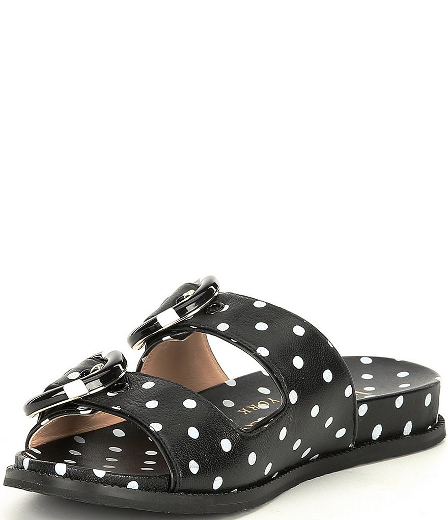 kate spade new york Rhodes Polka Leather Slide Sandals