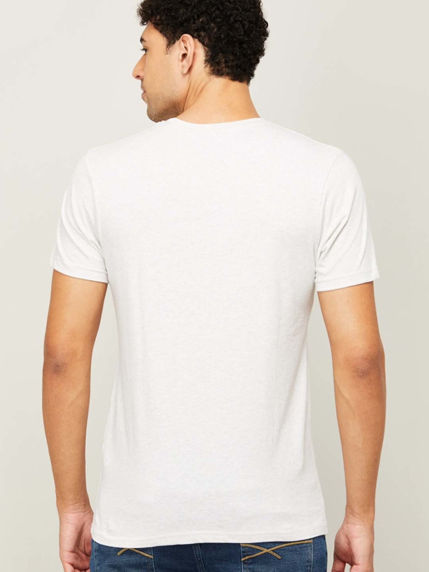 BOSSINI White Cotton Regular Fit T-Shirt