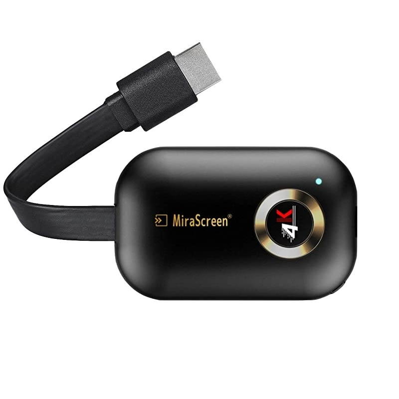 HDMI Wireless Display Receiver 5G WiFi 4K 1080P Mobile Screen Cast Mirroring Adapter Dongle for iPhone Mac iOS Android to TV Projector Support Miracast Airplay DLNA No Switching (5G+2.4G)