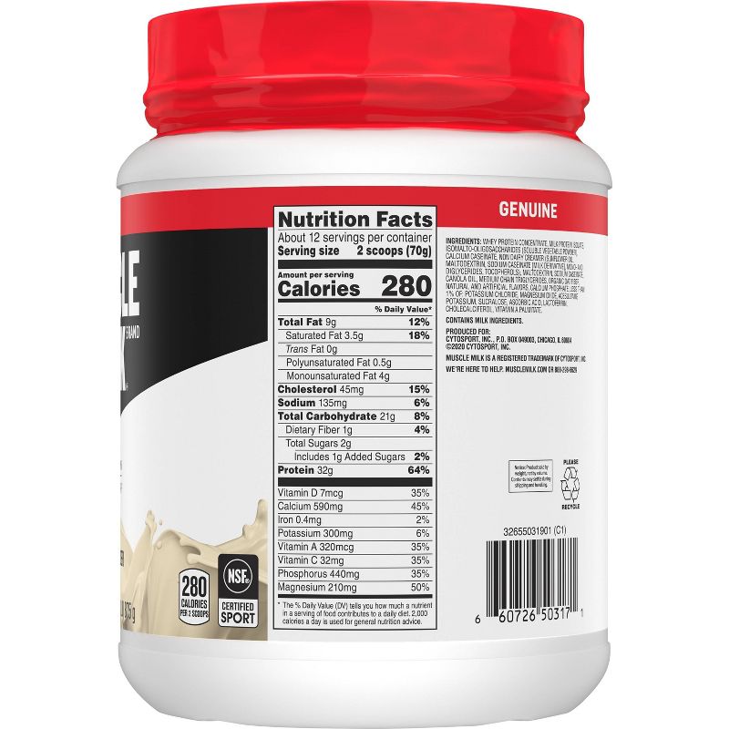 Muscle Milk Lean Muscle Protein Powder - Vanilla Crème - 1.93lb