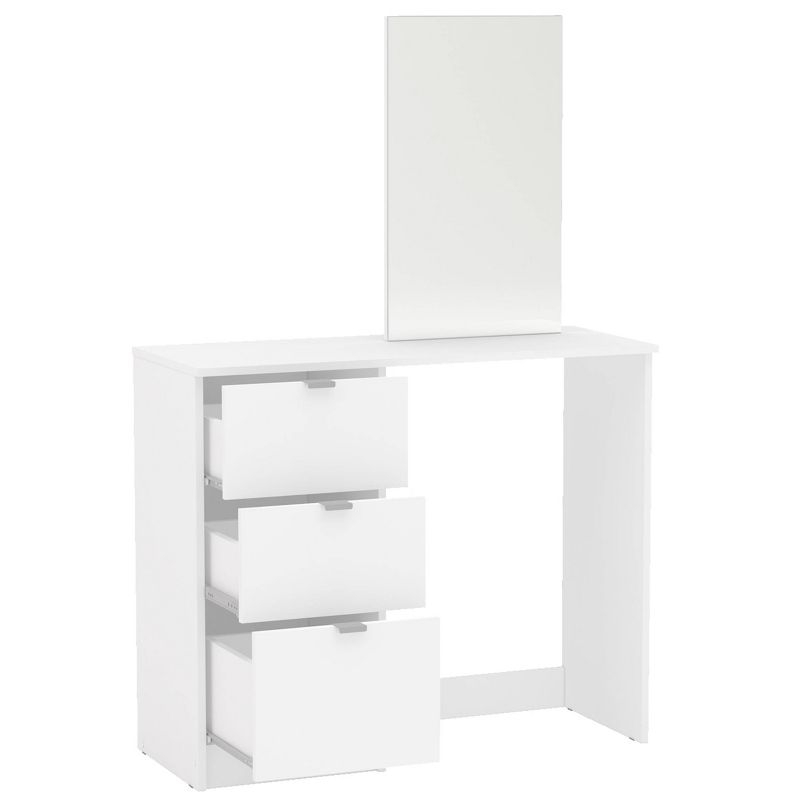 Hollywood Vanity w/Mirror - White - Chique