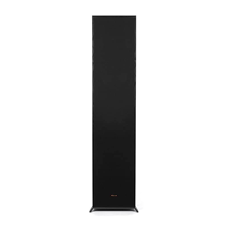 Reference R 820F Floorstanding Speaker for Home Theater Systems with 8 Dual Woofers Tower Speakers with Bass Reflex via Rear Firing Tractrix Ports in Black