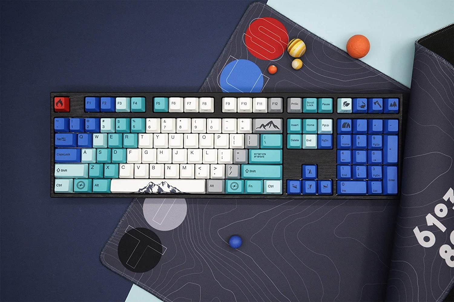 Varmilo VA108M Summit White LED Dye Sub PBT Mechanical Keyboard (Cherry MX Clear)