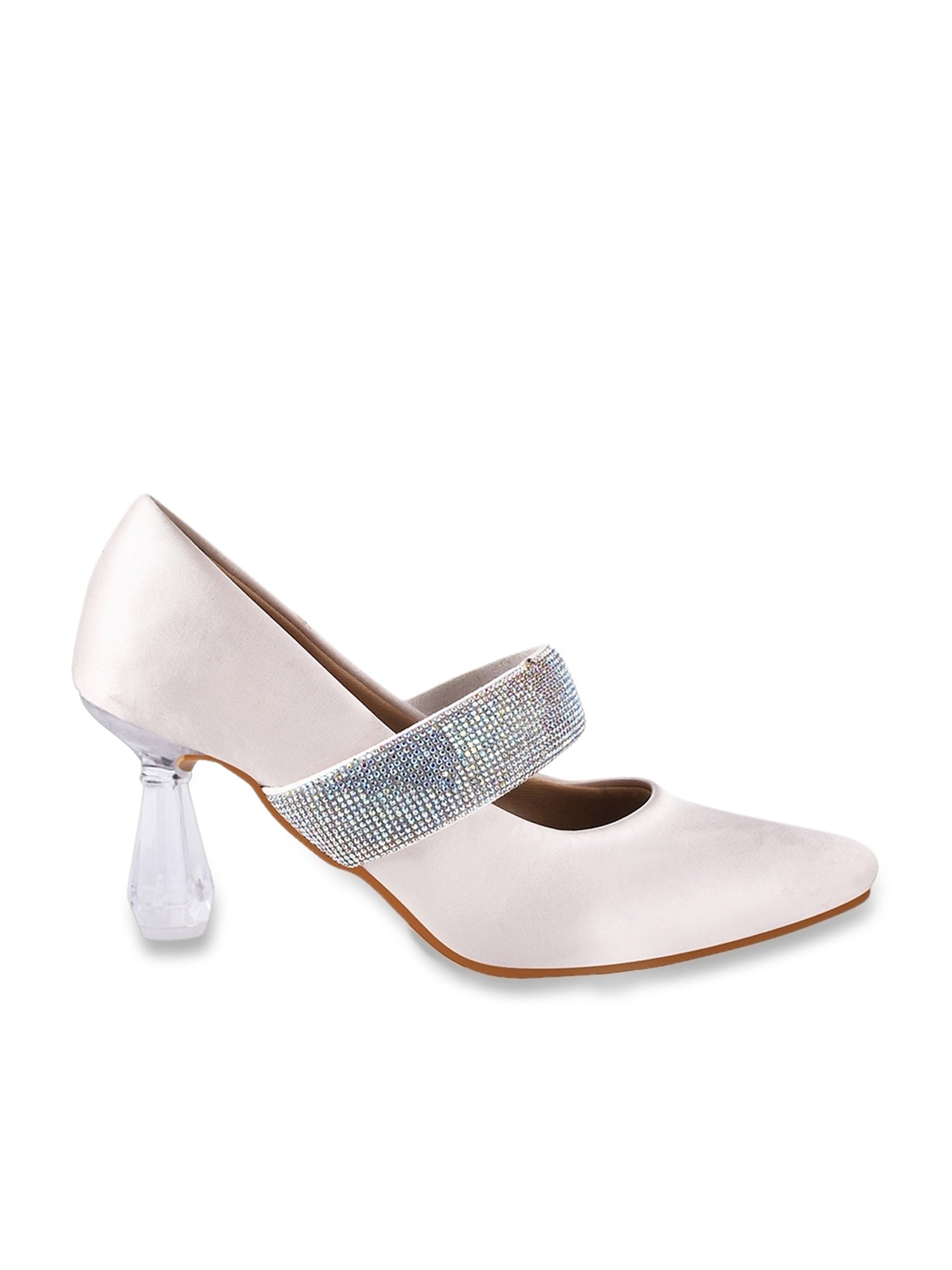 The White Pole Women's White Mary Jane Shoes