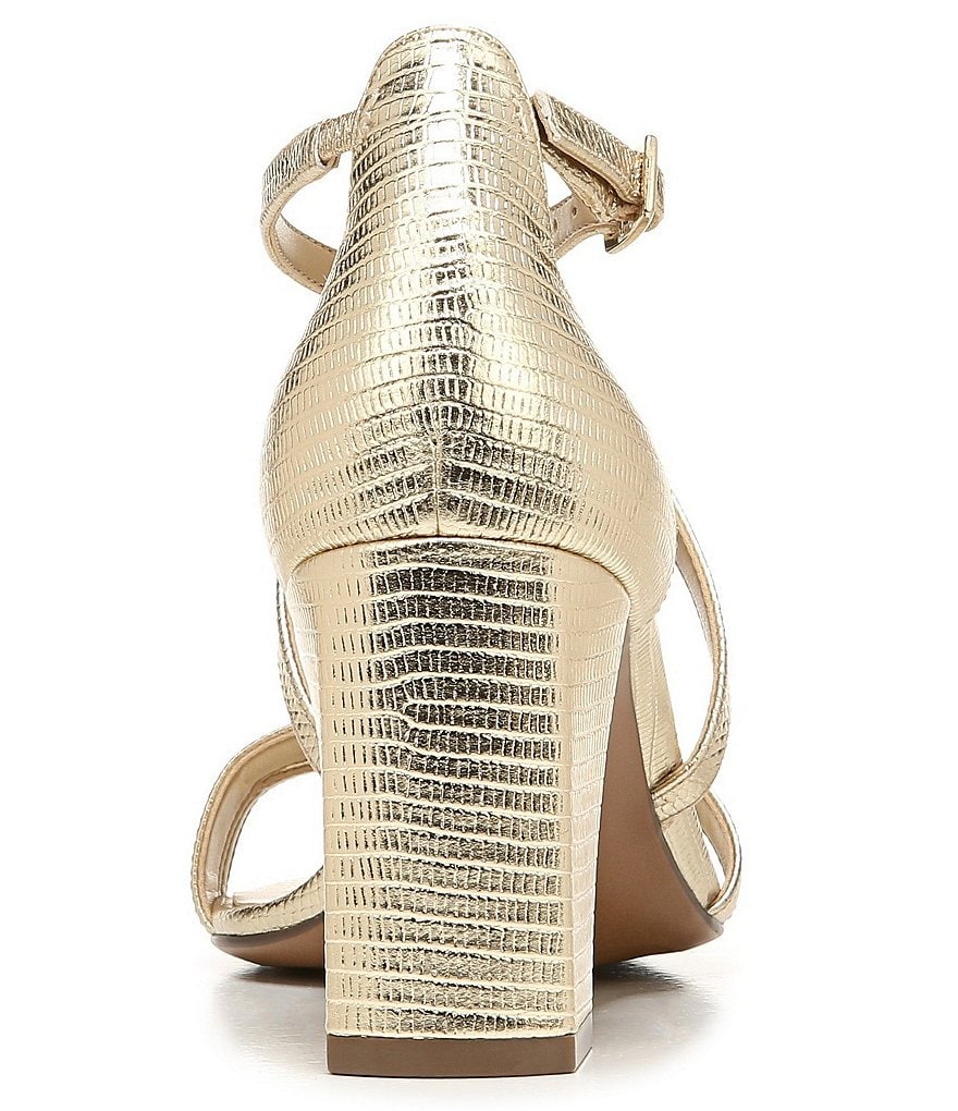 Naturalizer Tiff Lizard Print Metallic Leather Dress Sandals