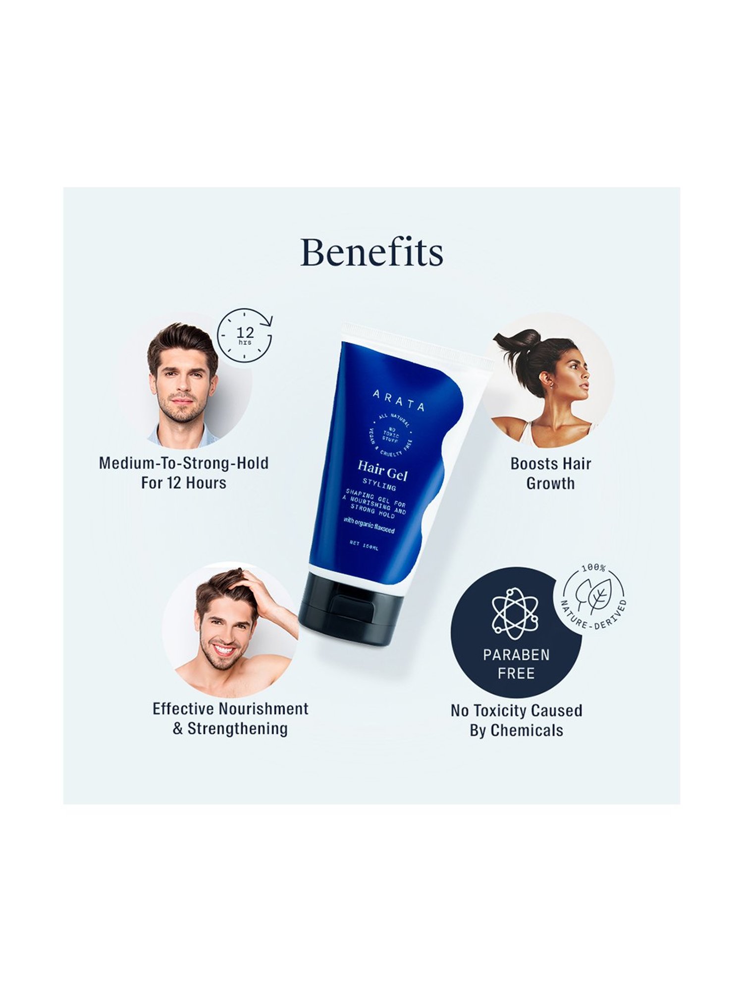 Arata Natural Shaping Hair Gel - 150 ml