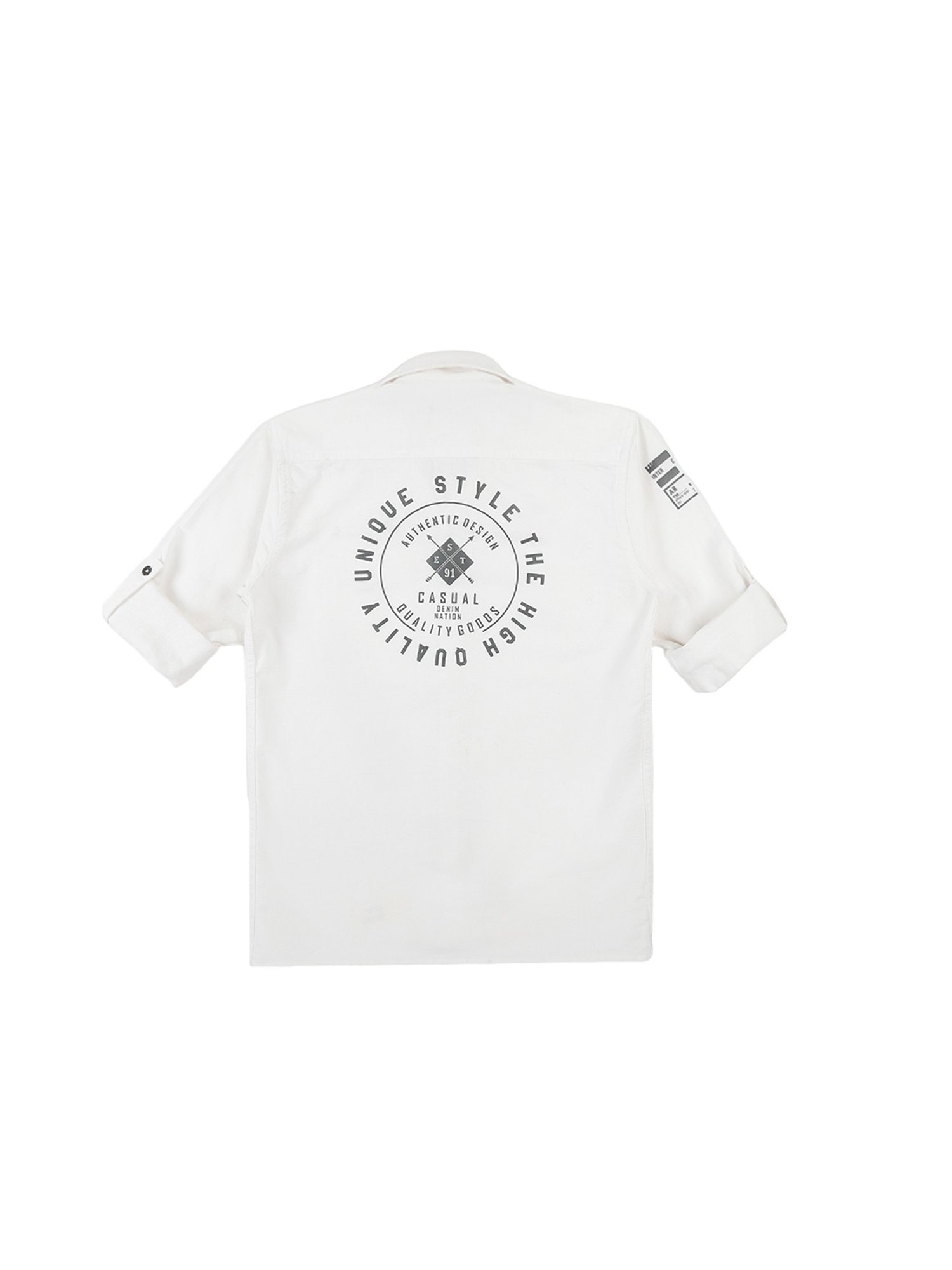 Cavio Kids White Cotton Shirt