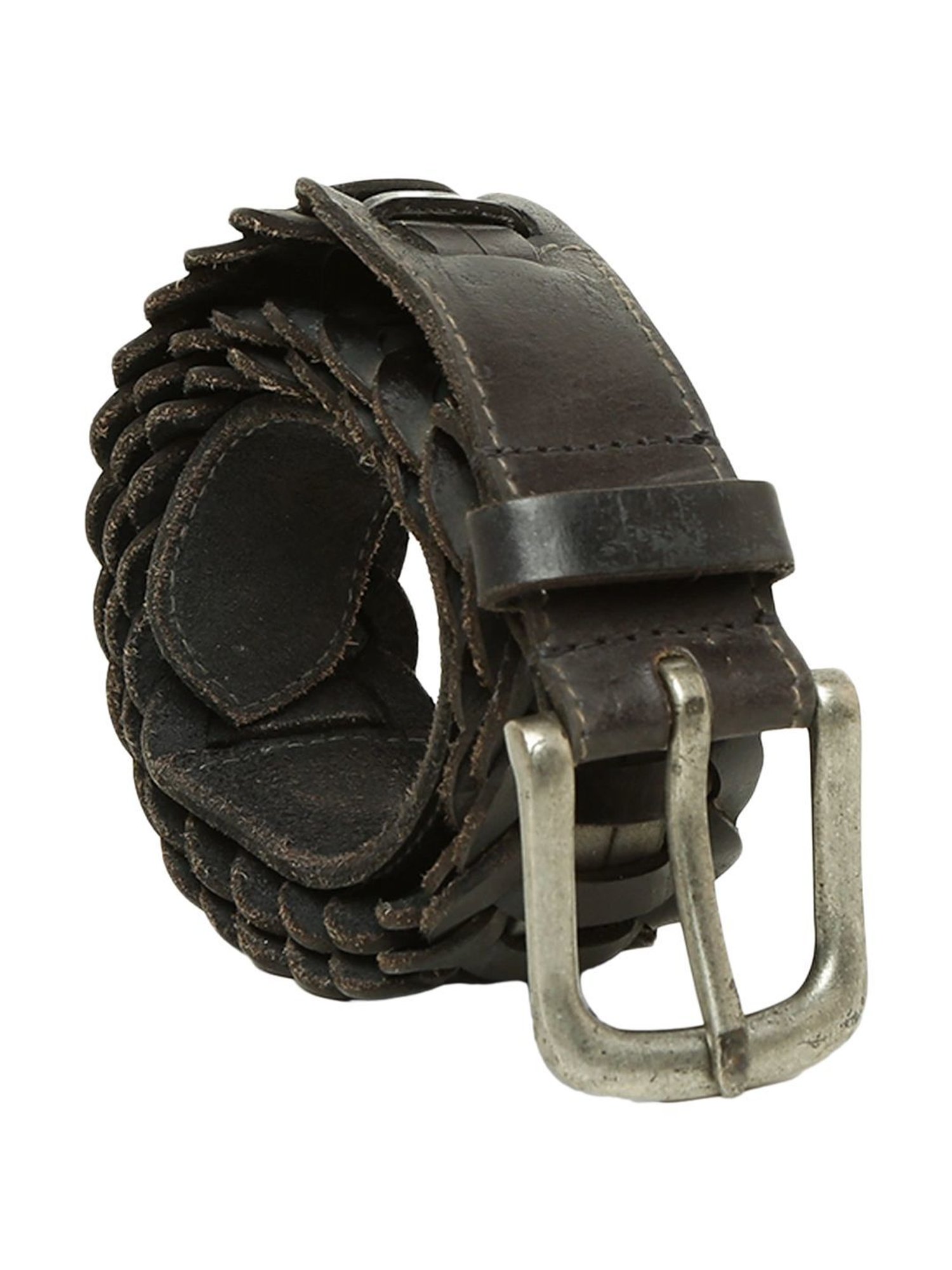 Art N Vintage Black Leather Waist Belt For Men