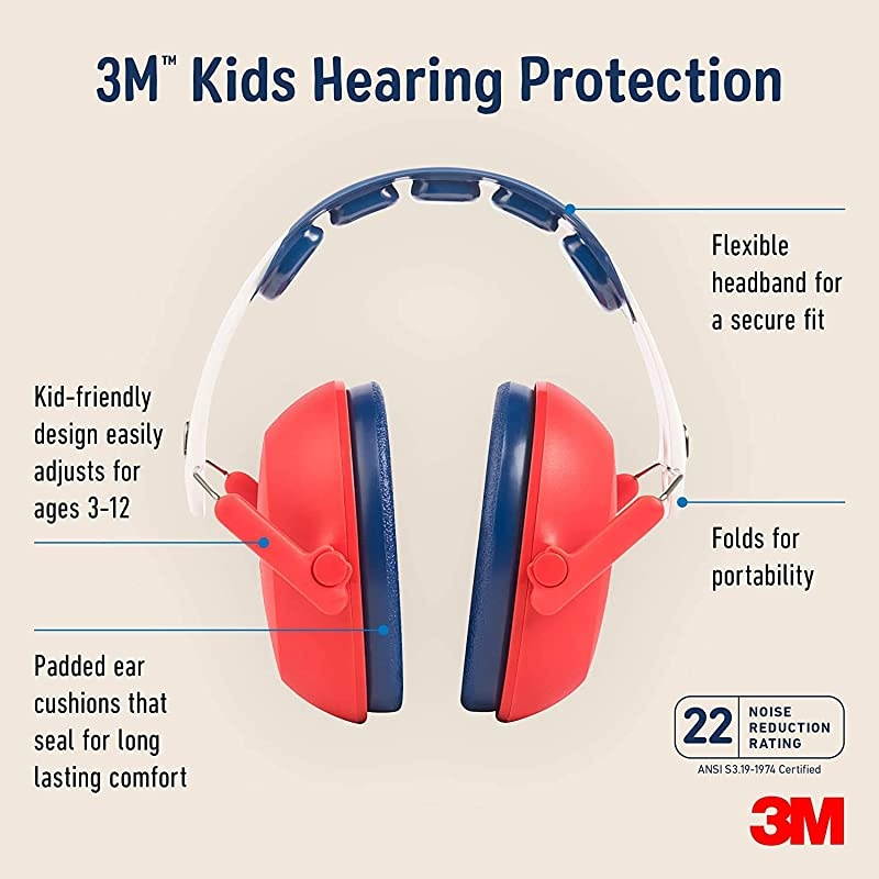 WorkTunes Connect Hearing Protection  Kids Hearing Protection Red