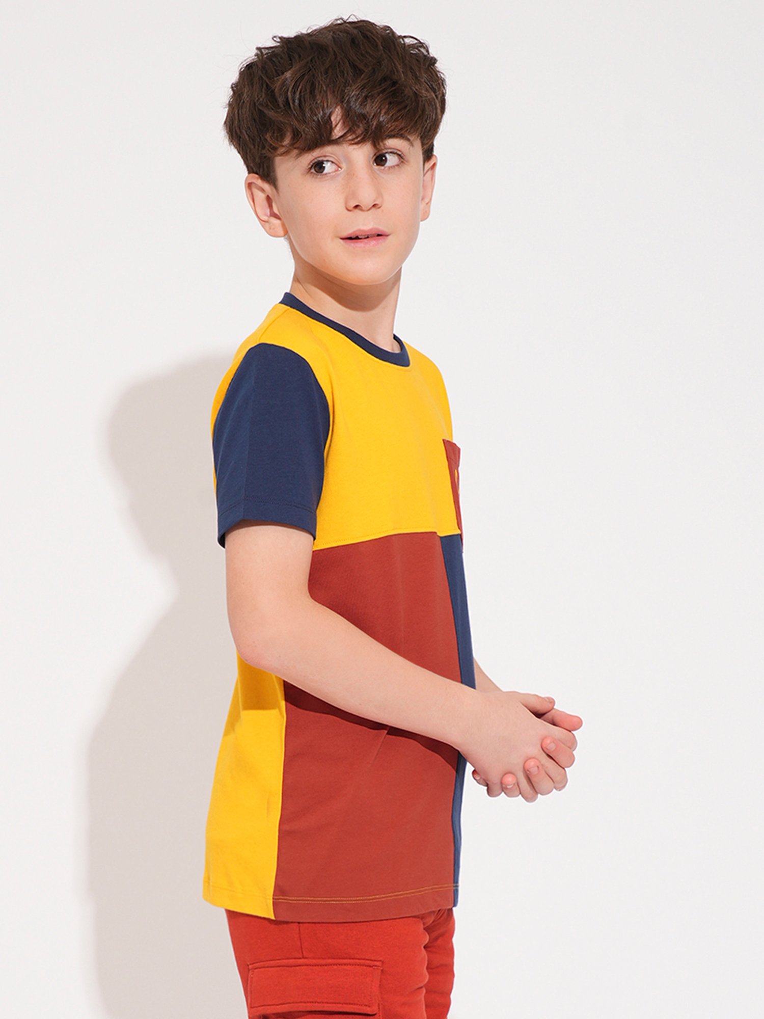 MINIKLUB Boys Blue Printed Full Sleeves T-Shirt