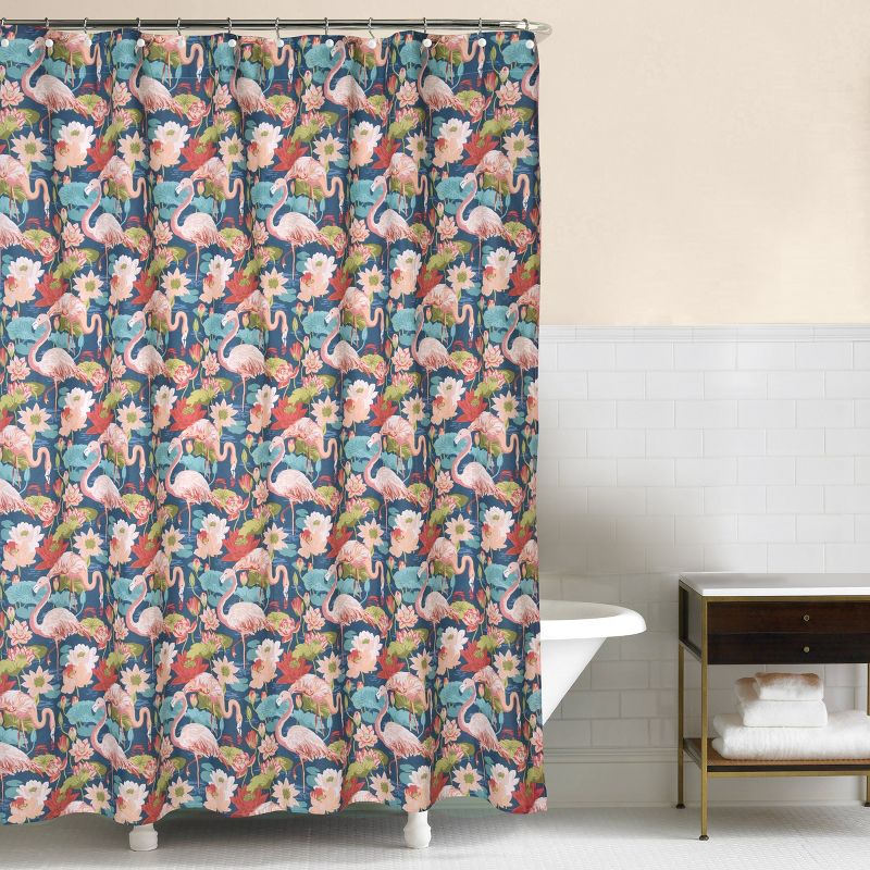 C&F Home Flamingo Lagoon Shower Curtain