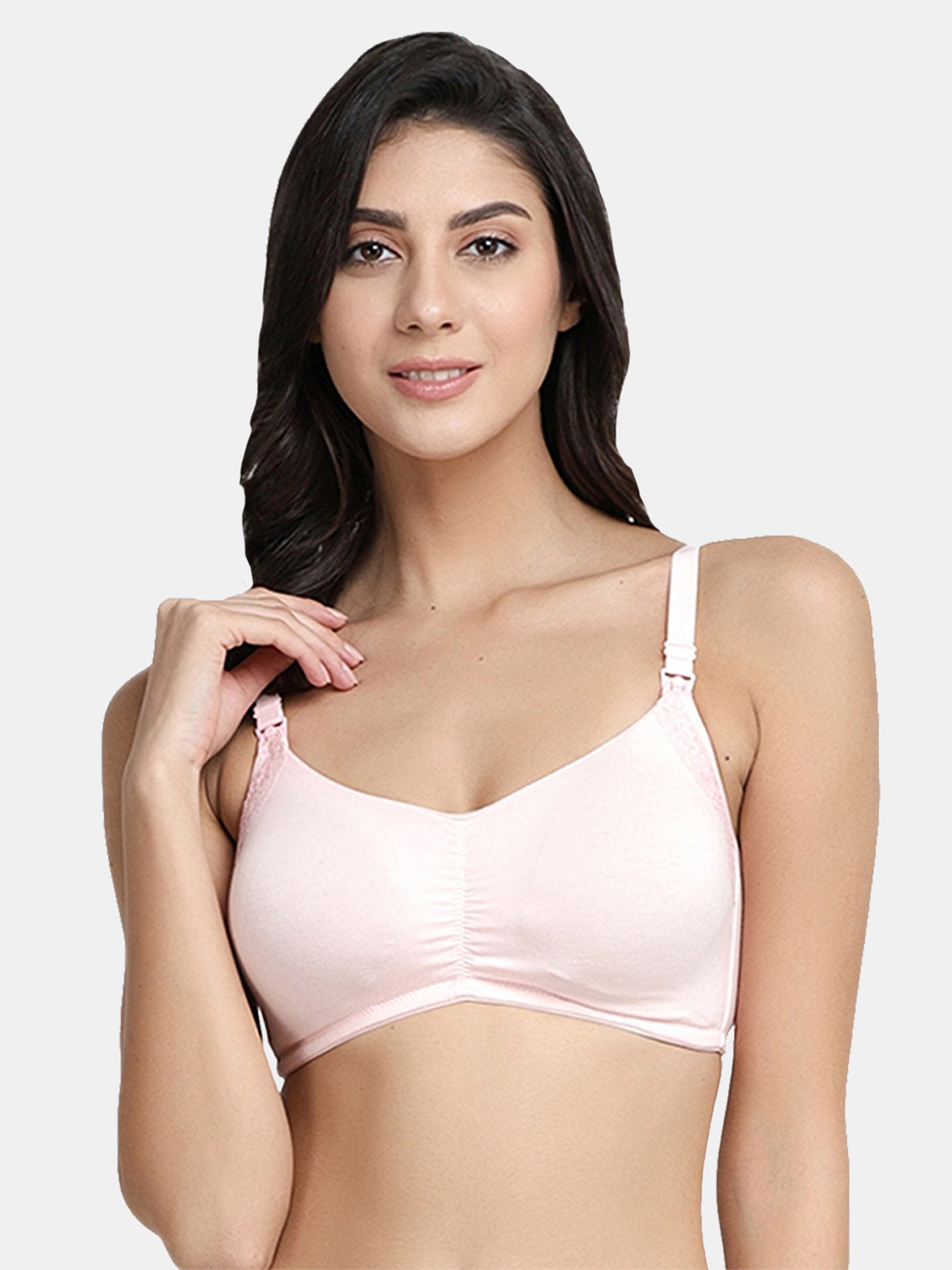 Inner Sense Pink & White Full Coverage Maternity Bra - Pack of 3