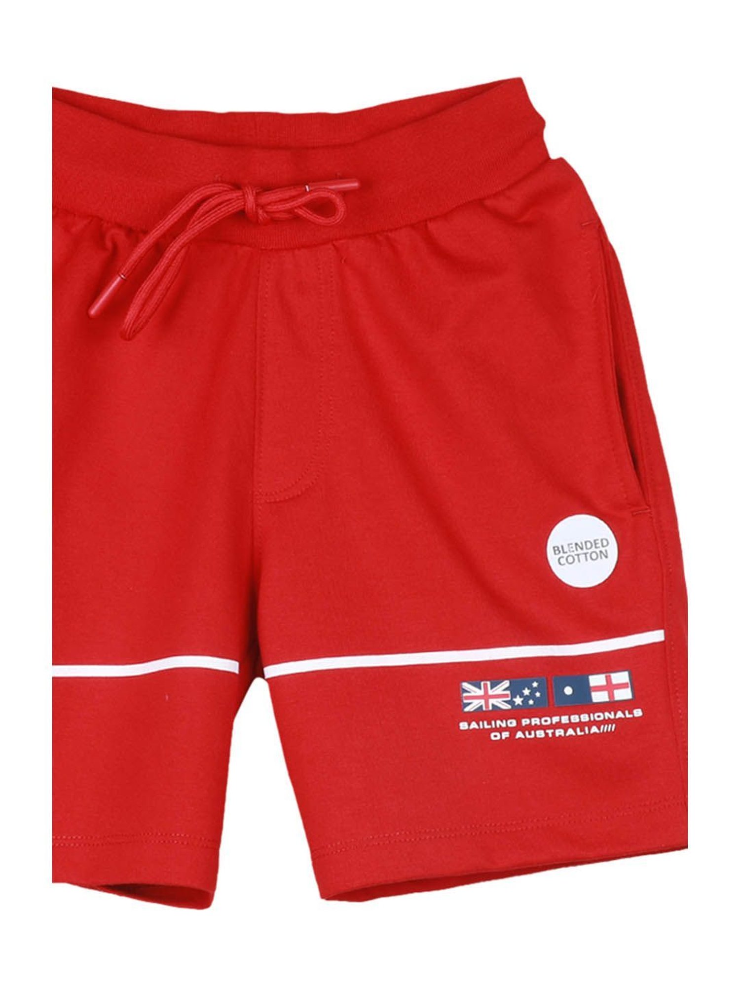 Monte Carlo Kids Red Solid Bermuda